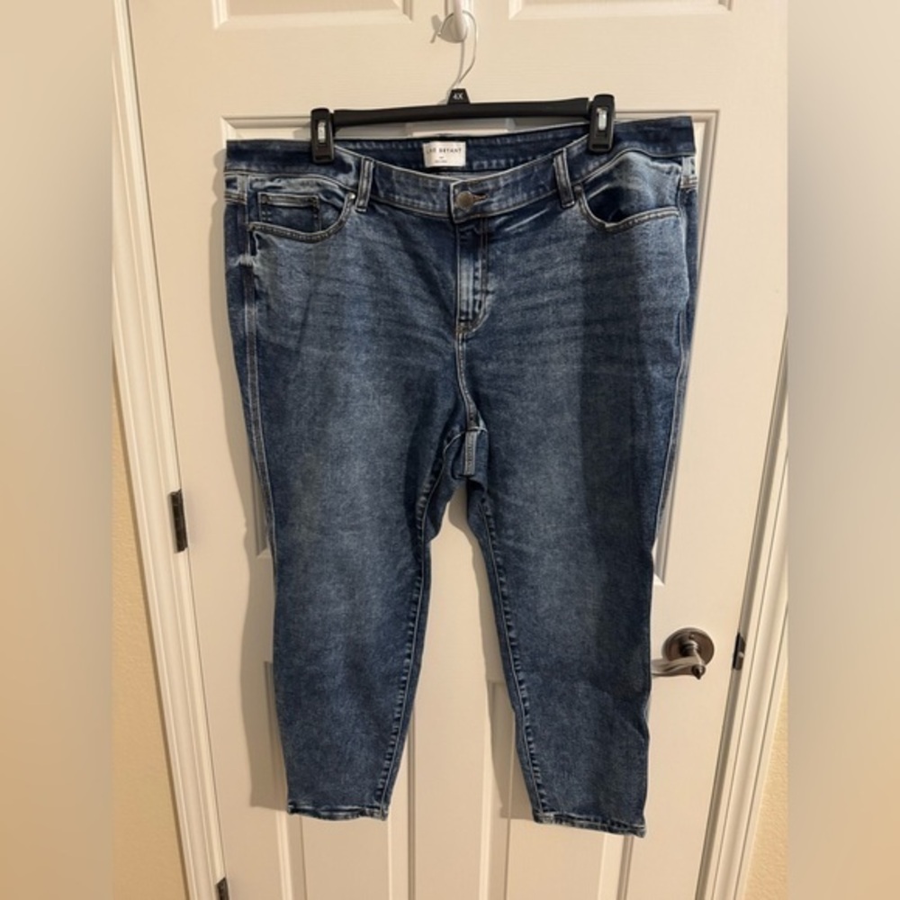 Lane Bryant New Signature Fit Mid Rise Skinny Flex Magic Waist Jeans 24WP Acid
